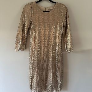 Forever 21 Gold Sequin Dress Size XS